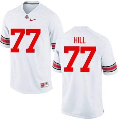 Men's Ohio State Buckeyes #77 Michael Hill White Nike NCAA College Football Jersey Top Deals RDA1444XD